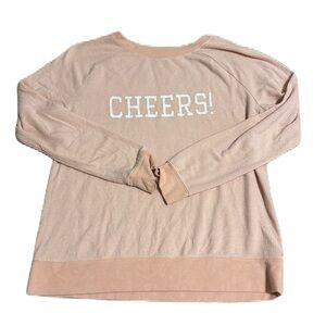Grayson/Threads XL CHEERS ballet pink pullover crewneck sweatshirt
